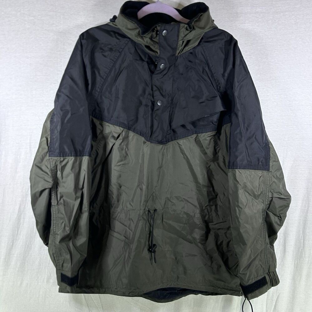 Vintage Woolrich Anorak‎ Nylon Pullover Windbreaker Green Jacket Men’s Large
